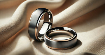 A Ring as Unique as Your Love: The Abalone Shell Titanium Wedding Ring
