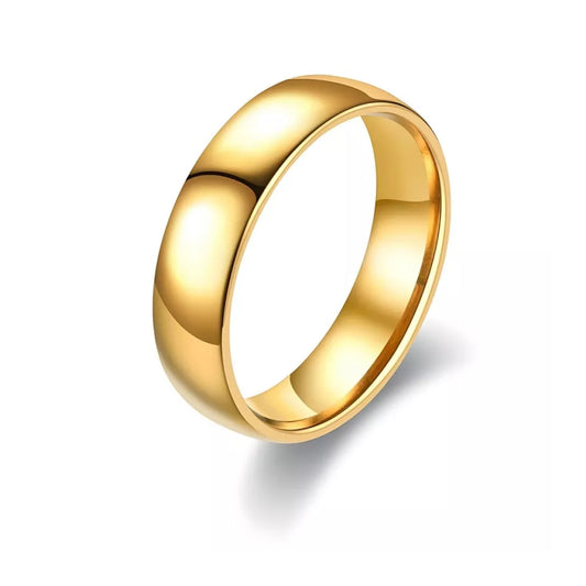 4mm Gold Ring – Plain Finger Men's Band