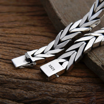 Premuim Handmade Shevron Style Bracelet Sterling 925