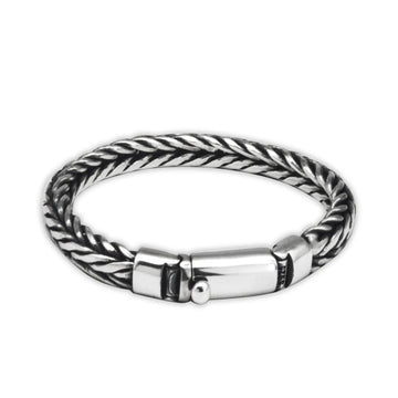 Handmade Woven Vintage Bracelet Style Sterling Silver