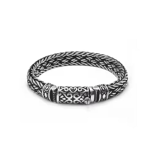Orivon Artisan Handmade Braided Bracelet Sterling Silver