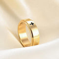 6mm Rotating Cross Stainless Steel Ring-Tungsten Ring-Orivon Jewelers