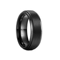8mm Tungsten Carbide Black Brushed Wedding Ring-Tungsten Ring-Sairahaz Jewelers