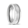 1.1mm 5 Rows S925 Silver Plated Lab Diamond Ring-Tungsten Ring-Orivon Jewelers