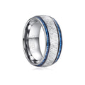 10mm Tungsten Carbide Ring Blue Carbon Fiber - Sairahaz Jewelers