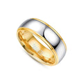 8mm Domed Tungsten Carbide Ring Gold Polished-Tungsten Ring-Sairahaz Jewelers