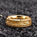 8mm Tungsten Carbide Gold Inlay Ring-Rings-Sairahaz Jewelers