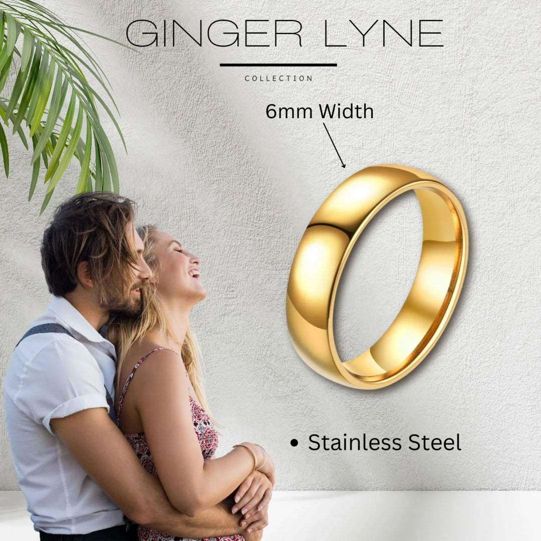 4mm Plain Finger Stainless Steel Ring-Tungsten Ring-Orivon Jewelers