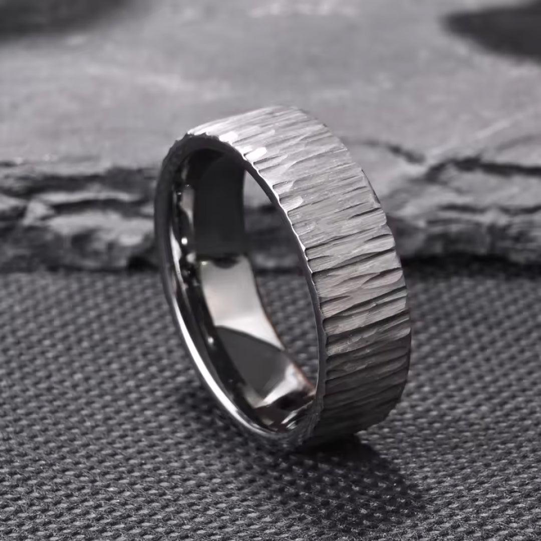 8mm Tungsten Carbide Vintage Wedding Ring-Rings-Sairahaz Jewelers