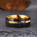 8MM Black Hammered Damascus Steel-Rings-Sairahaz Jewelers