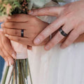 8mm Tungsten Carbide Black Brushed Wedding Ring-Tungsten Ring-Sairahaz Jewelers