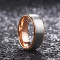 8mm Rose Gold Stainless Steel Ring-Tungsten Ring-Orivon Jewelers