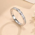 1.5mm S925 Sterling Silver Lab Diamond Ring-Tungsten Ring-Orivon Jewelers