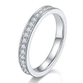 1.5mm S925 Sterling Silver Lab Diamond Ring-Tungsten Ring-Orivon Jewelers