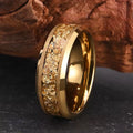 Matte Gold Tungsten Steel Business Ring-Tungsten Ring-Orivon Jewelers