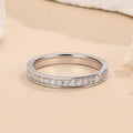 1.5mm S925 Sterling Silver Lab Diamond Ring-Tungsten Ring-Orivon Jewelers