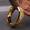 Matte Gold Tungsten Steel Business Ring-Tungsten Ring-Orivon Jewelers