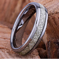 Lab Diamond Silver Plated Stainless Steel Ring-Tungsten Ring-Orivon Jewelers