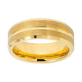 8mm Yellow Gold Ion-Plated Tungsten Ring-Tungsten Ring-Orivon Jewelers