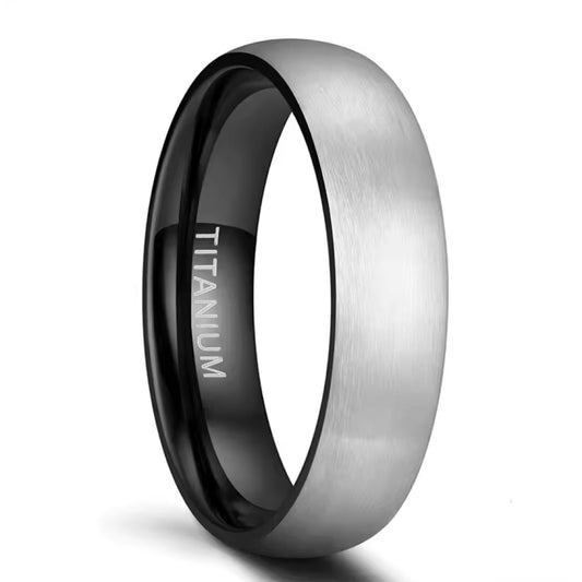 8mm Men's Matte Black Titanium Ring-Tungsten Ring-Orivon Jewelers