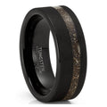 8mm Black Sandblasted Tungsten Carbide Wedding Band-Tungsten Ring-Orivon Jewelers