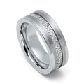 8mm Men's Tungsten Wedding Band with Lab Diamond-Tungsten Ring-Orivon Jewelers