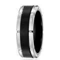 8mm Tungsten & Titanium Etched Wedding Band-Tungsten Ring-Orivon Jewelers