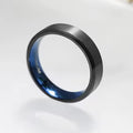 6mm Black Titanium Engagement & Wedding Ring-Tungsten Ring-Orivon Jewelers