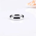 4mm Silver Titanium Tungsten Wedding Ring-Tungsten Ring-Orivon Jewelers