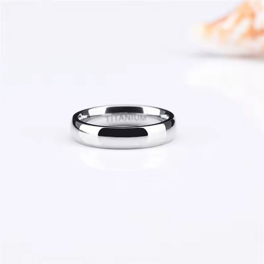 4mm Silver Titanium Tungsten Wedding Ring-Tungsten Ring-Orivon Jewelers