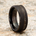 8mm Black Sandblasted Tungsten Carbide Wedding Band-Tungsten Ring-Orivon Jewelers