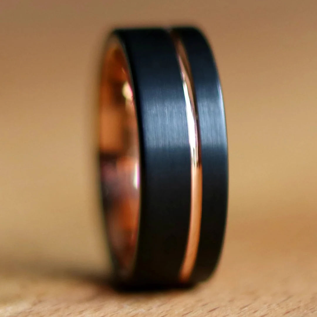 8mm Titanium Tungsten RIng The Legend-Tungsten Ring-Orivon Jewelers