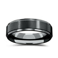 8mm Black Titanium Tungsten Ring-Tungsten Ring-Orivon Jewelers