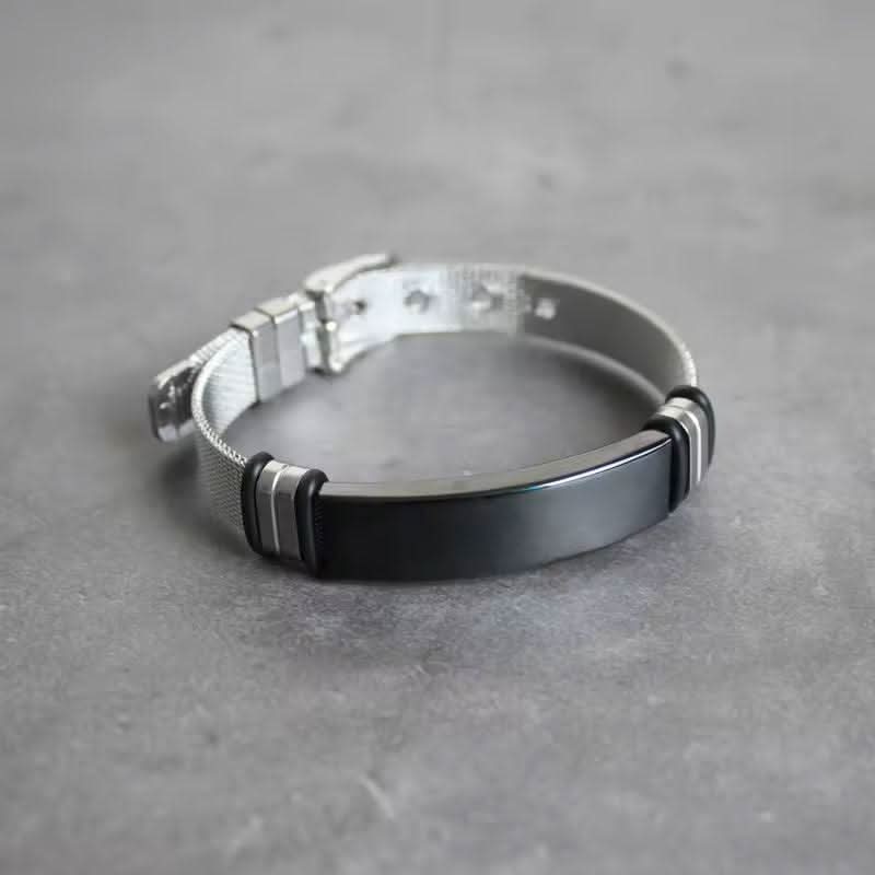 Custom Photo Bracelets Metallic Mesh-Custom Name Bracelet-Orivon Jewelers