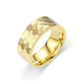 8mm Hammered Stainless Steel Tungsten Ring-Tungsten Ring-Orivon Jewelers