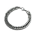 Miami Cuban Chain Bracelet, 9 mm Men and Women Stainless Steel-Bracelet-Orivon Jewelers