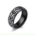 Comfort Fit 18Kt Gold IP Chevron Spearhead Stainless Steel Ring-Rings-Sairahaz Jewelers
