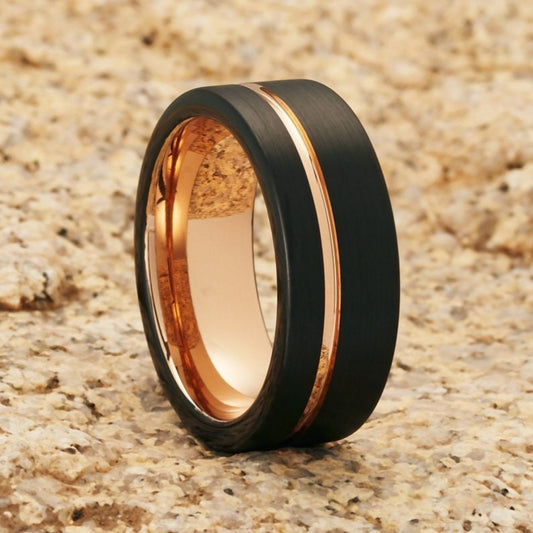 8mm Titanium Tungsten RIng The Legend-Tungsten Ring-Orivon Jewelers