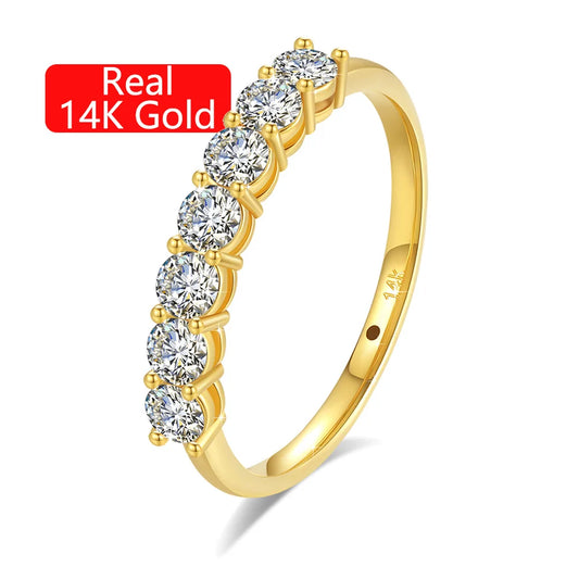 14K Gold Diamond Wedding Band