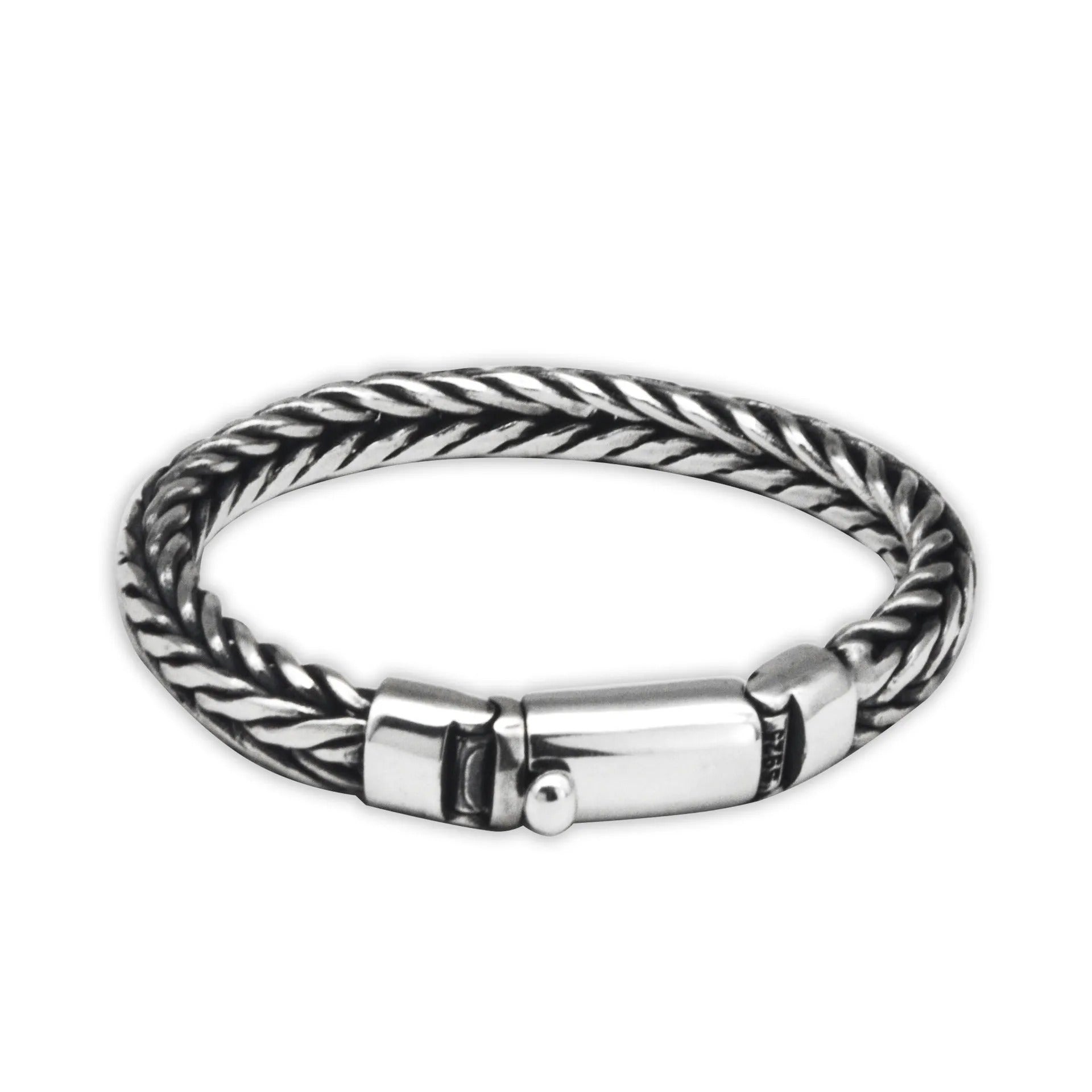 Handmade Woven Vintage Bracelet Style Sterling Silver