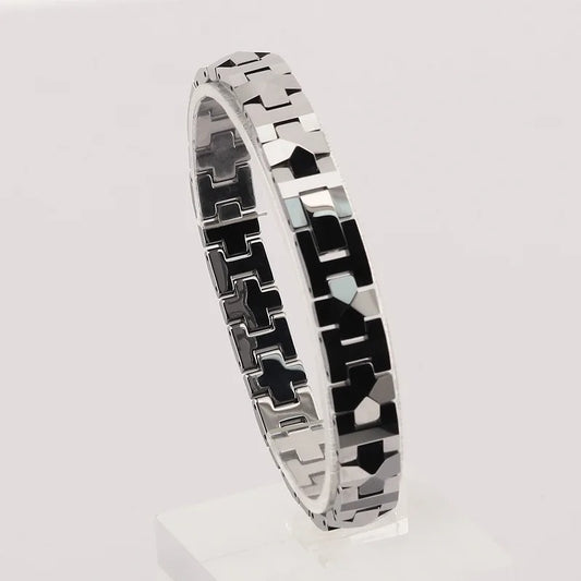 High Polished 3D Desgin Tungsten Bracelet