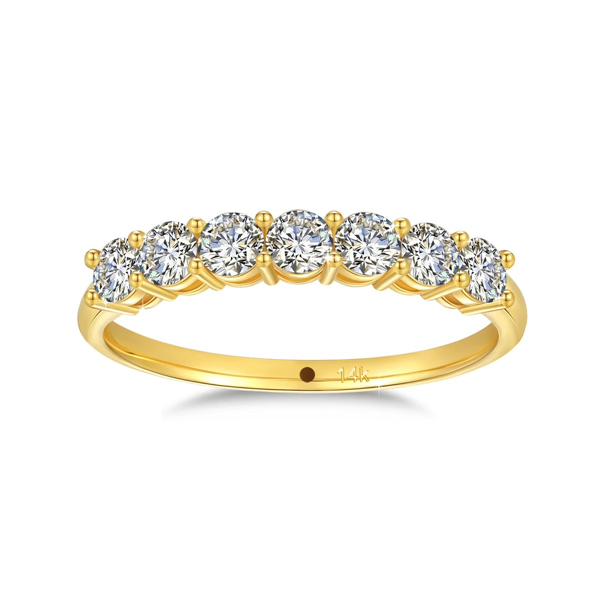 14K Gold Diamond Wedding Band