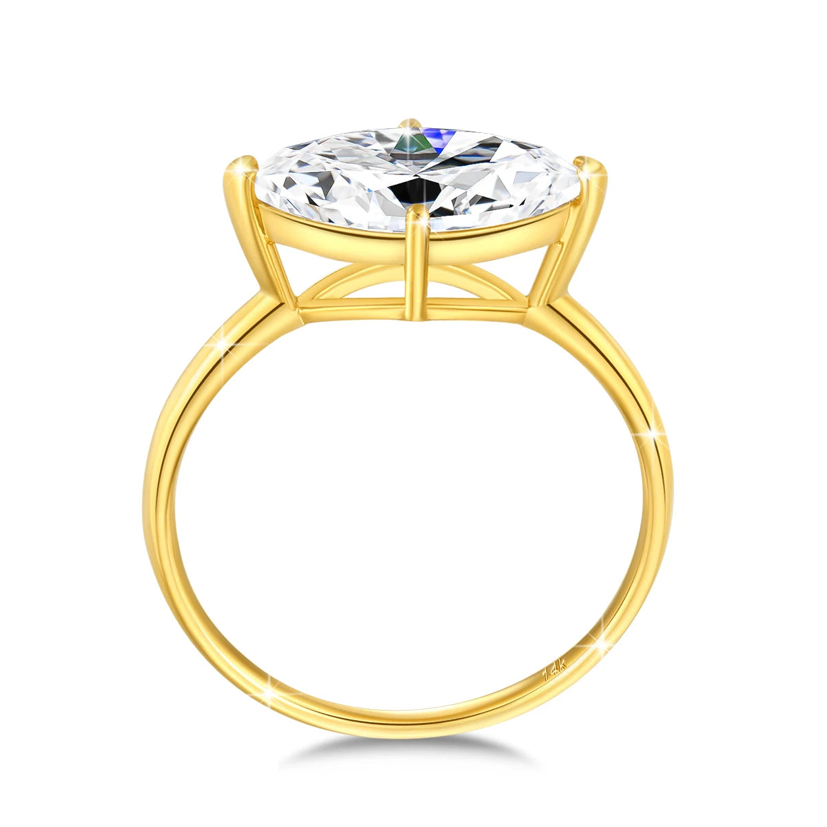 14K Gold Marquise Moissanite diamond Ring