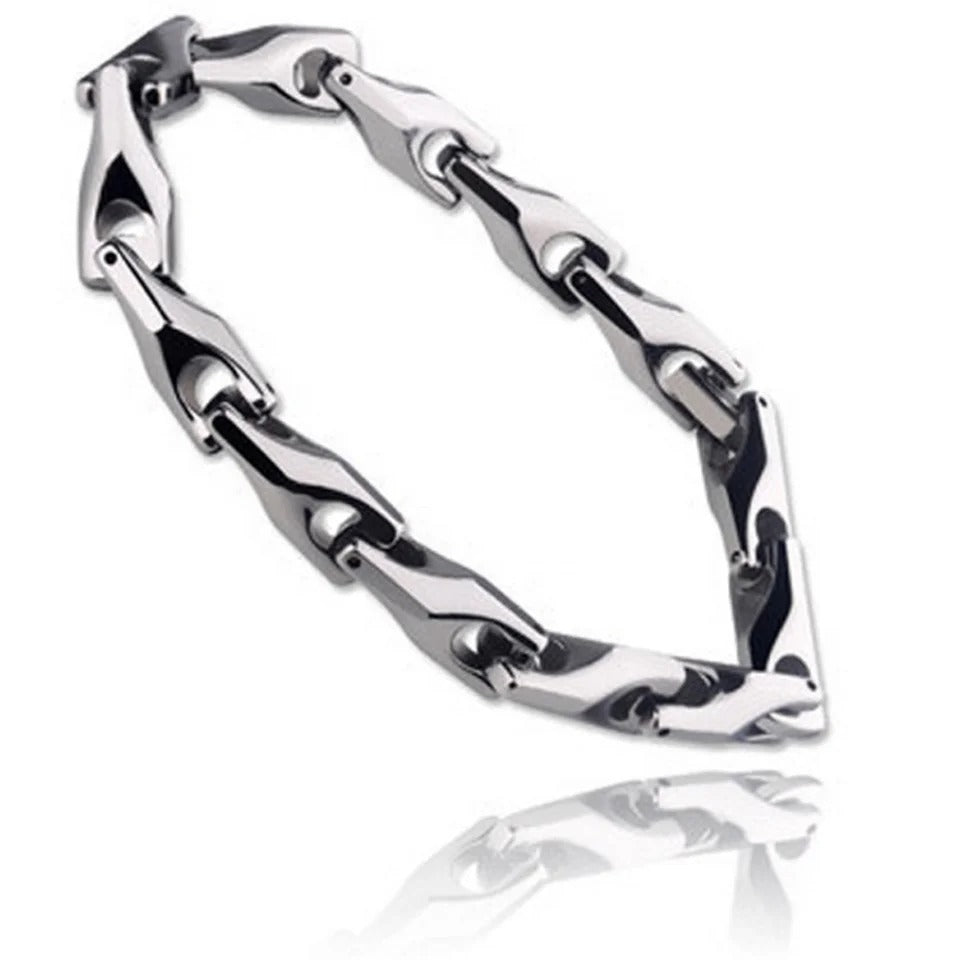 Premuim Silver Wish Bone Tungsten Bracelet