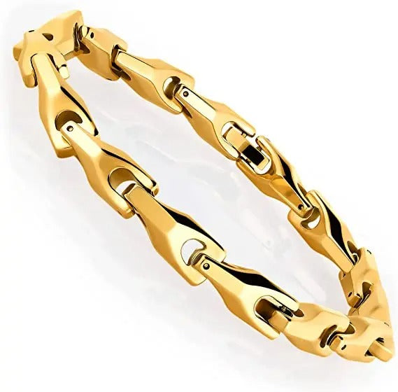 Premuim Gold Wish Bone Tungsten Bracelet
