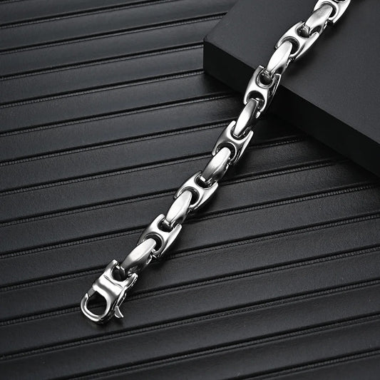 Link Chain Desgin Tungsten Bracelet