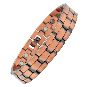 Brick Design Copper Magnetic Bracelet