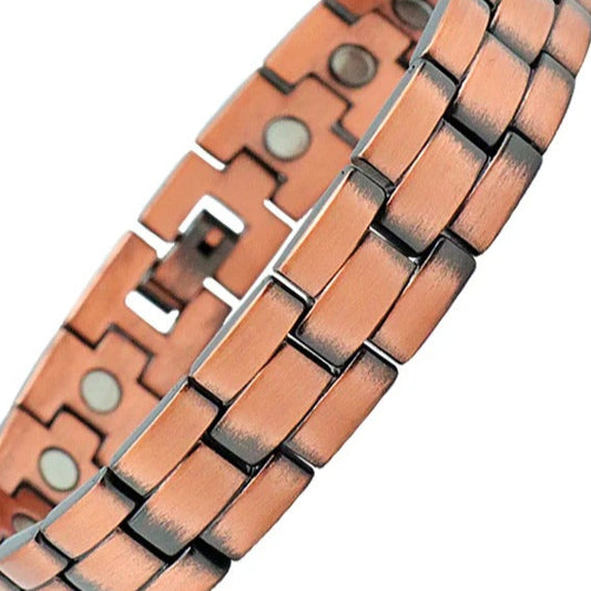 Brick Design Copper Magnetic Bracelet