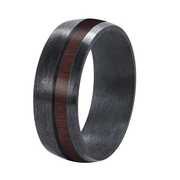 Carbon Fiber Ring Wood Grove Inlay