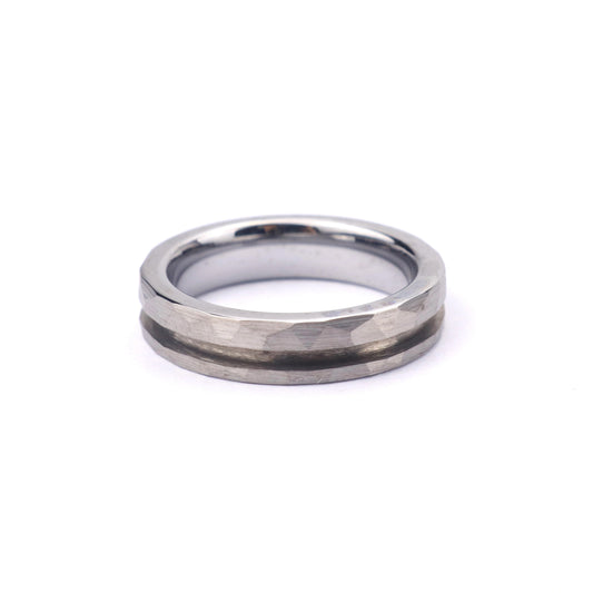 6mm Tungsten Ring Blank for Fire Opal & Wood Inlay